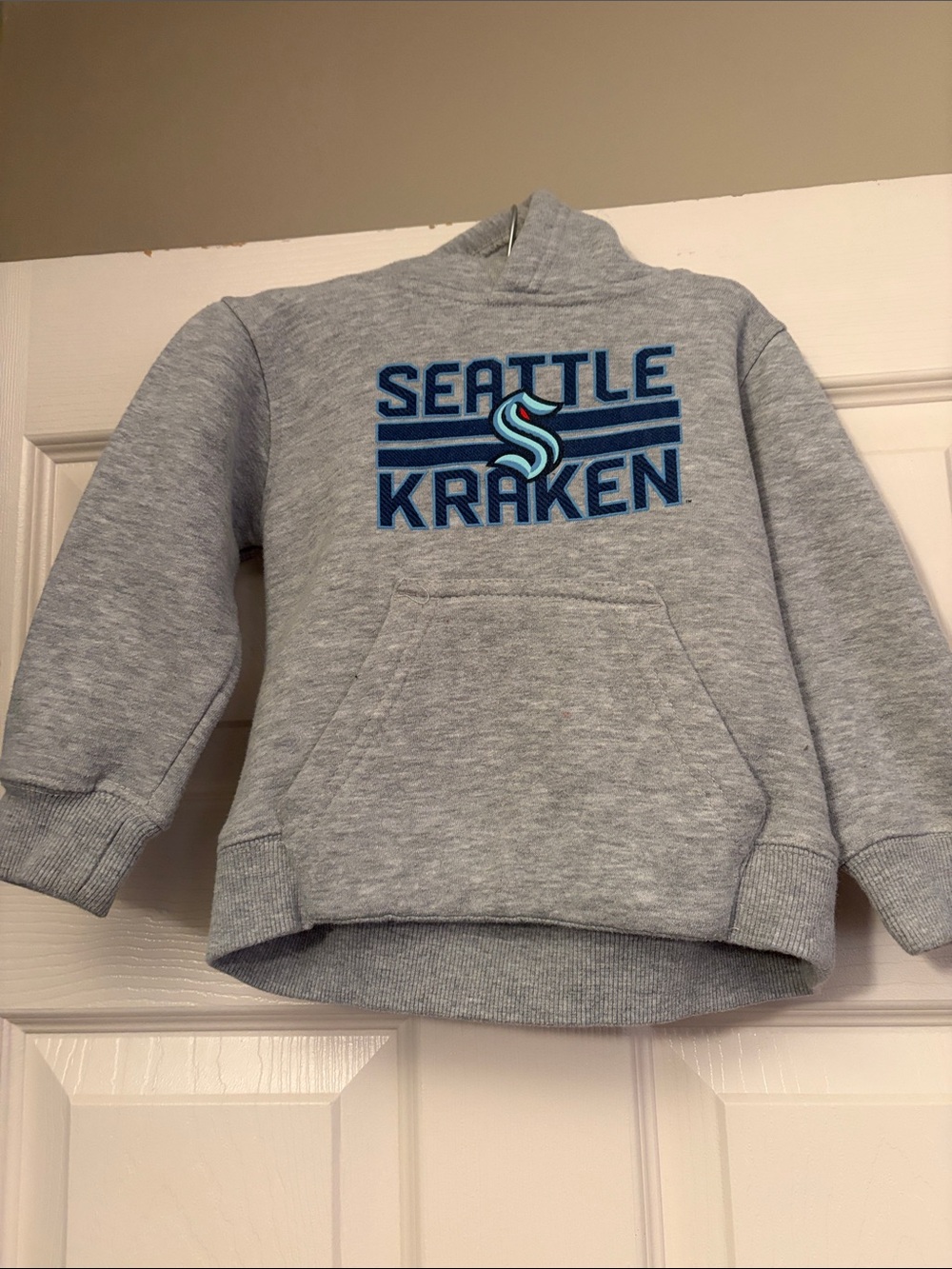 Seattle Kraken Youth Gray Pullover Hoodie